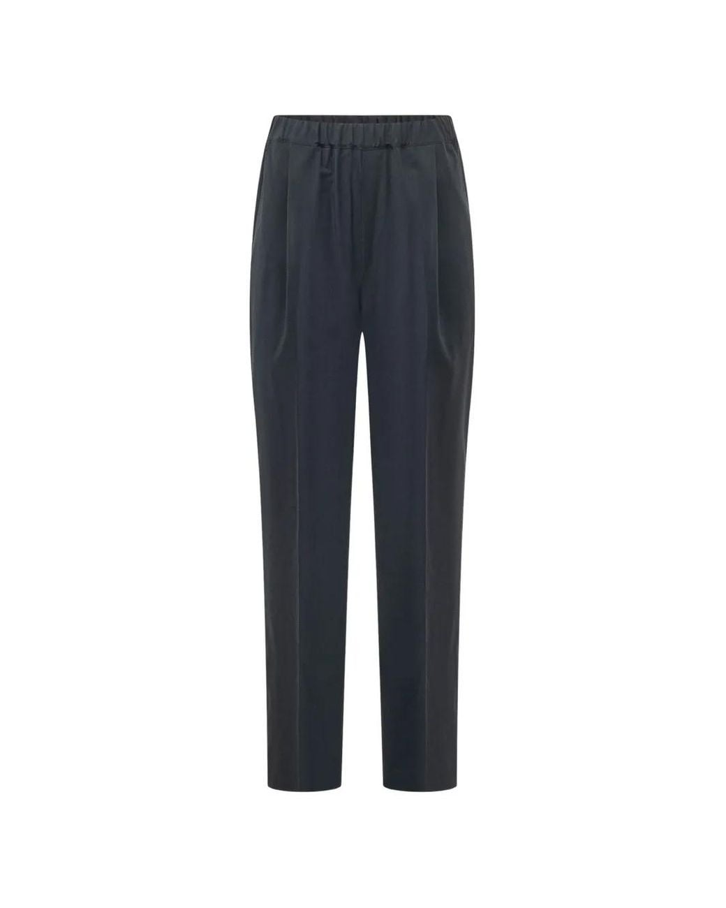 Laneus Blue Pleated Tapered Trousers for men