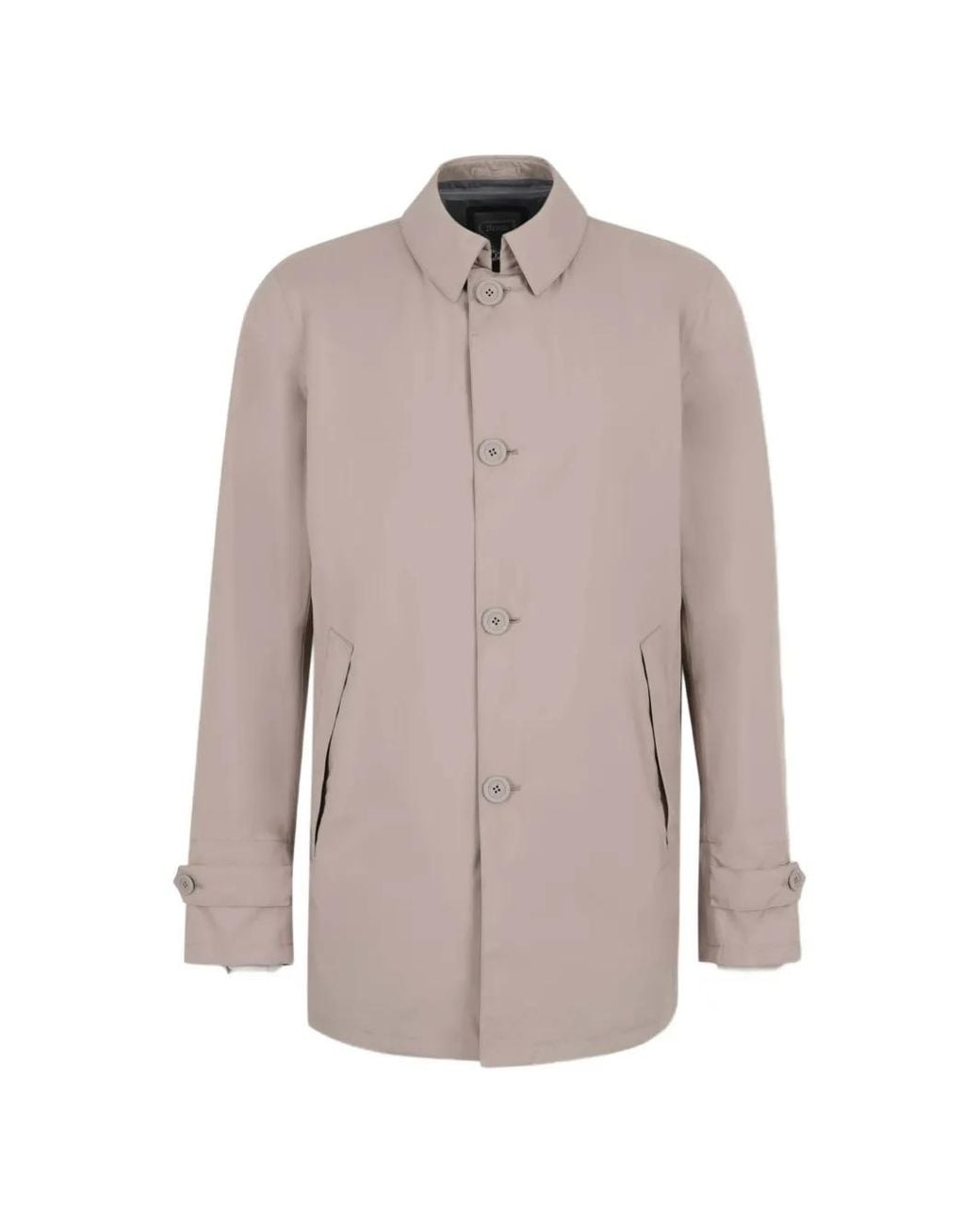 Herno Brown Button Pocket Coat Set for men