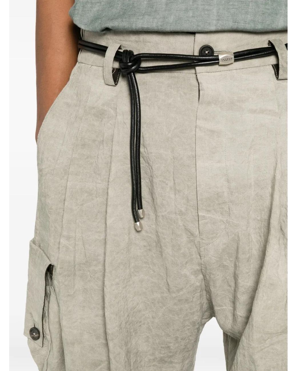 Ziggy Chen White Pantalon Sarouel À Poches Cargo for men