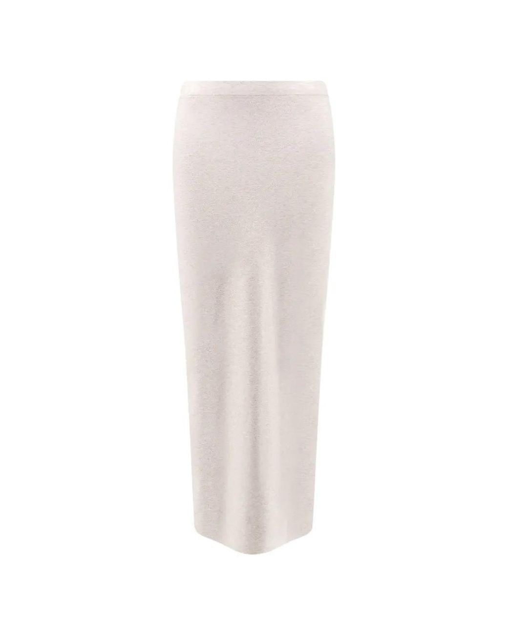 Hevò White Jupe Longue À Coupe Slim