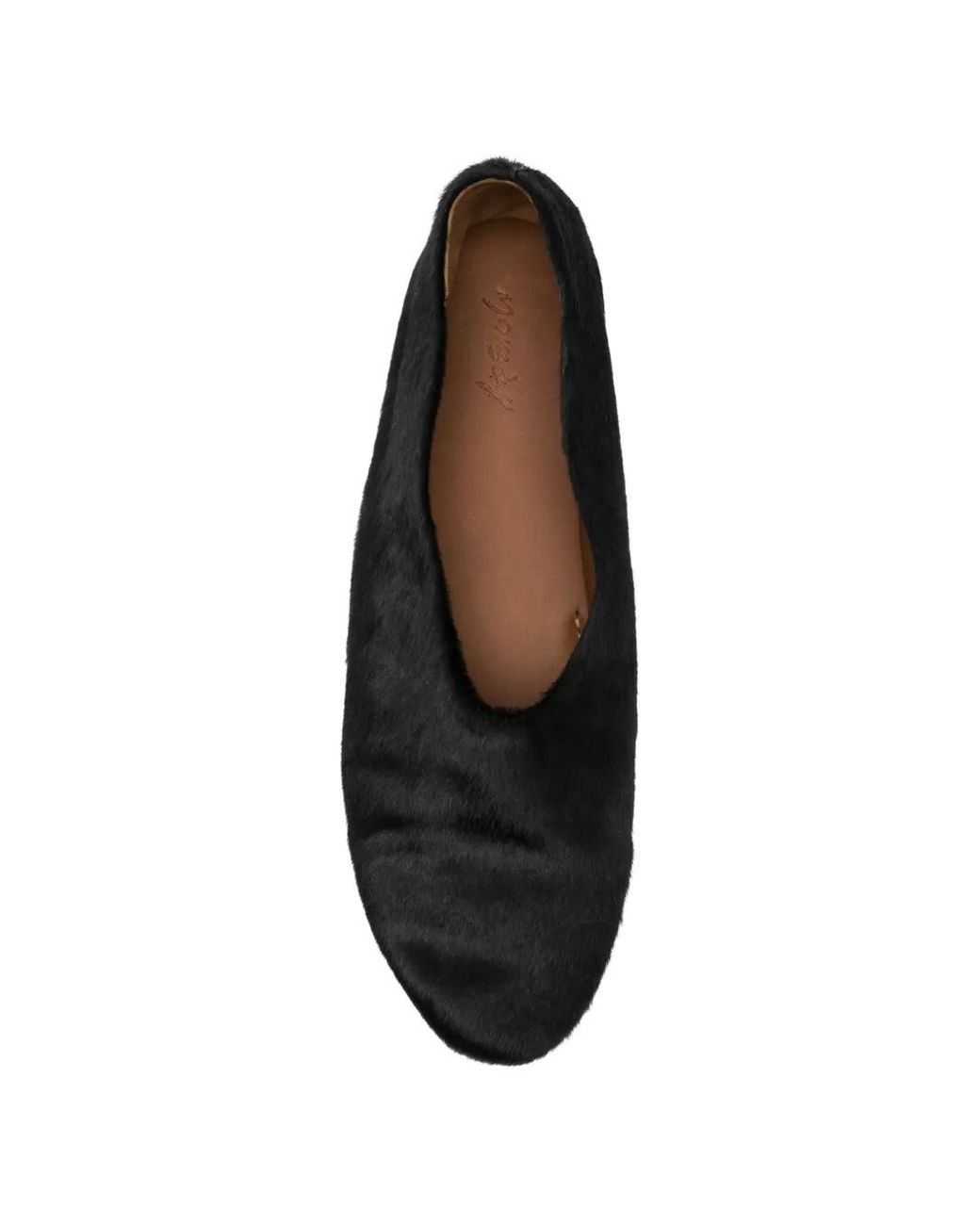 Marsèll Black Brushed-Texture Ballet Flats
