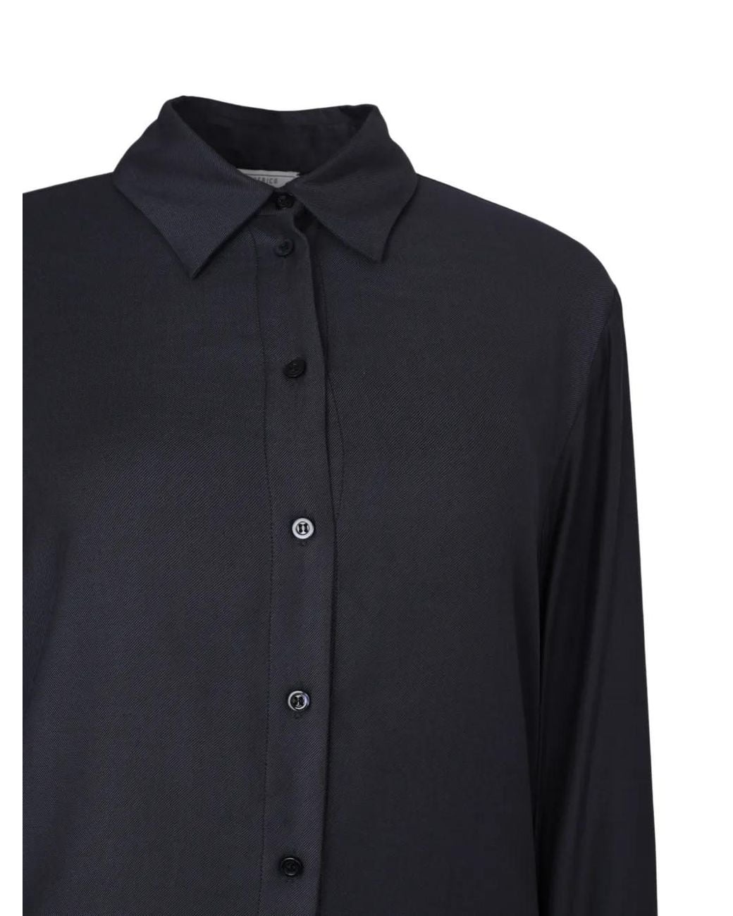 Peserico Blue Contrast-Trim Button-Down Shirt