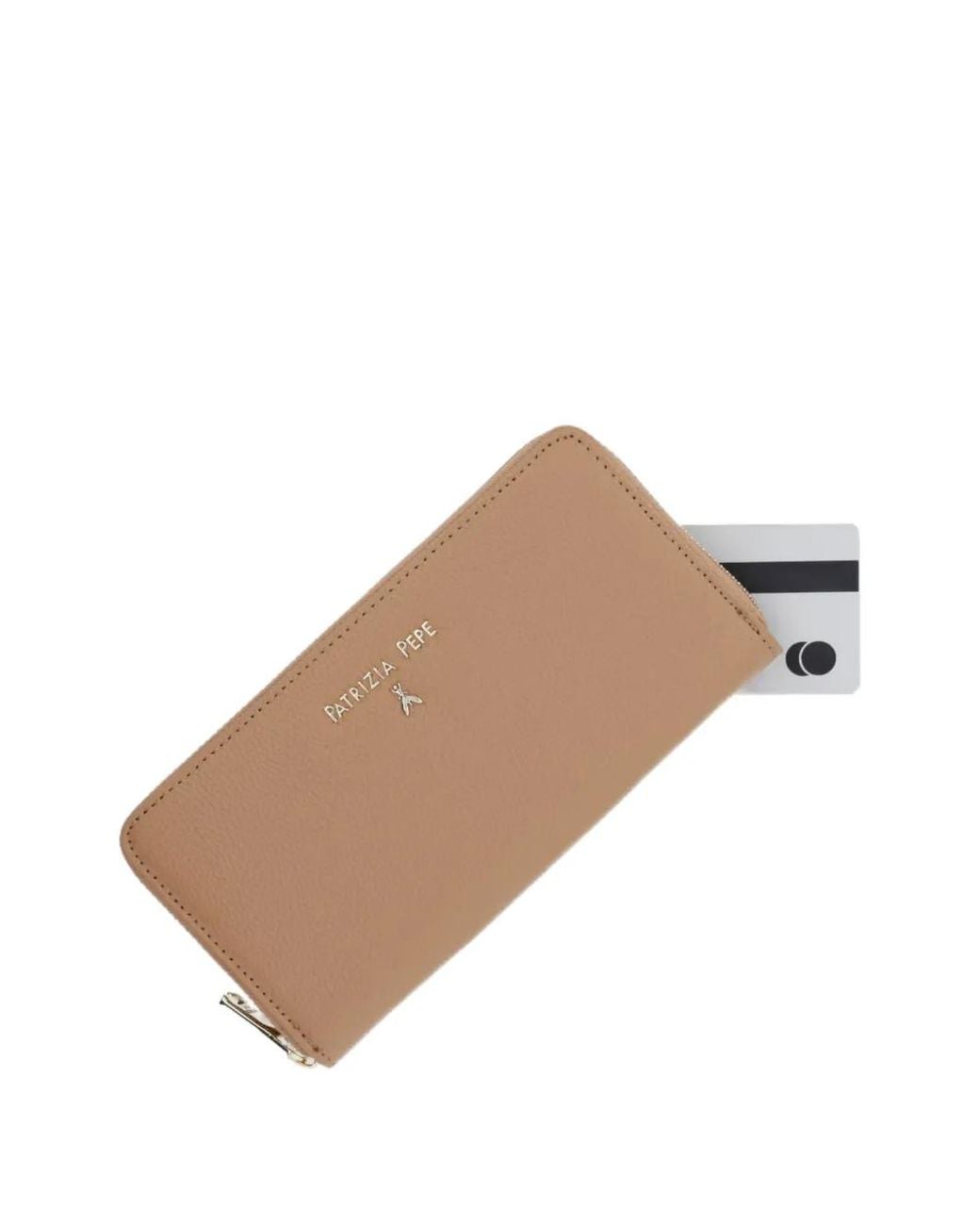 Patrizia Pepe Natural Essential Logo-Plaque Zip-Around Wallet