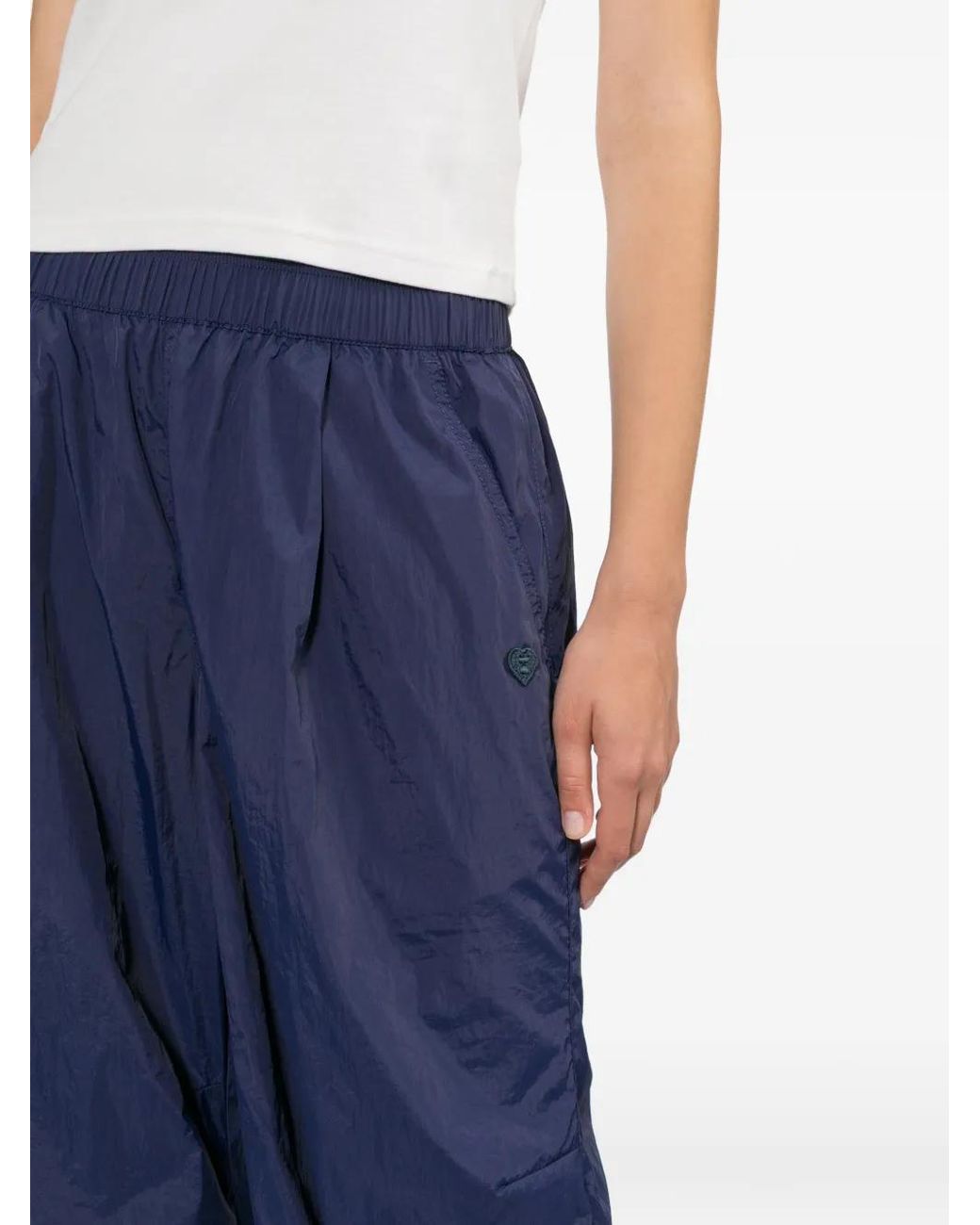 AAPE BY A BATHING AP Blue Elasticated-Waist Track Pants