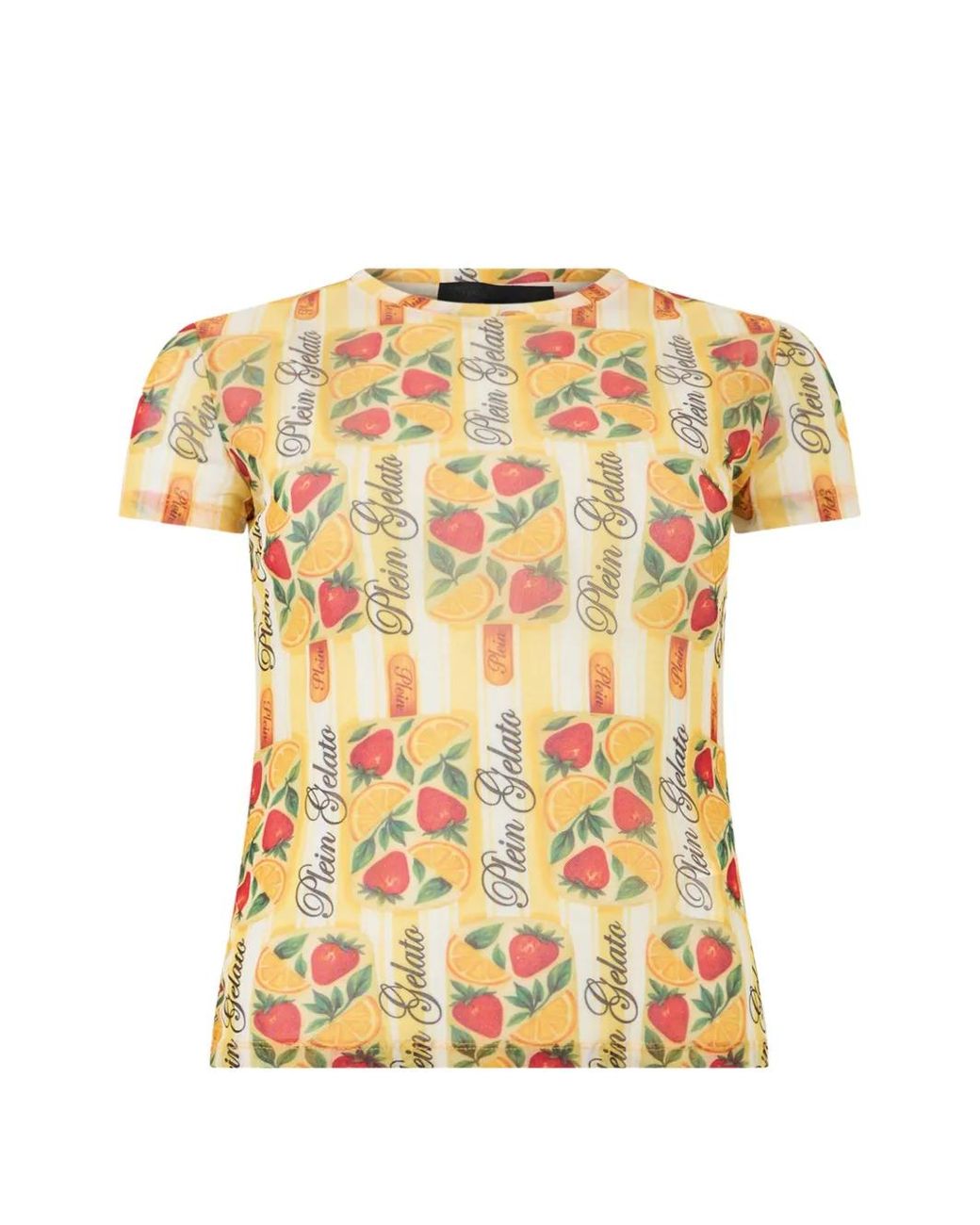 Philipp Plein Metallic Tulle Pure Fit T-Shirt Gelato
