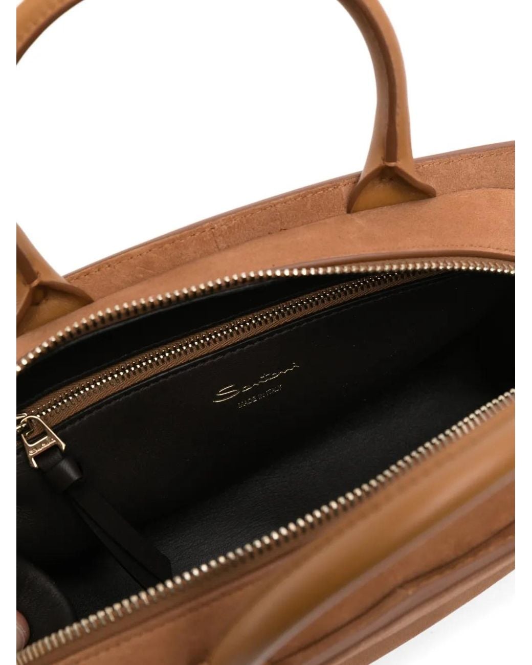 Santoni Brown Didi Buckle-Detail Tote Bag