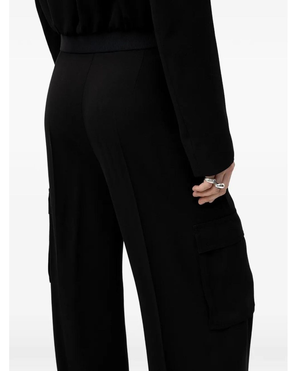 Boss Black Regular-Fit Pants With Cargo Pockets