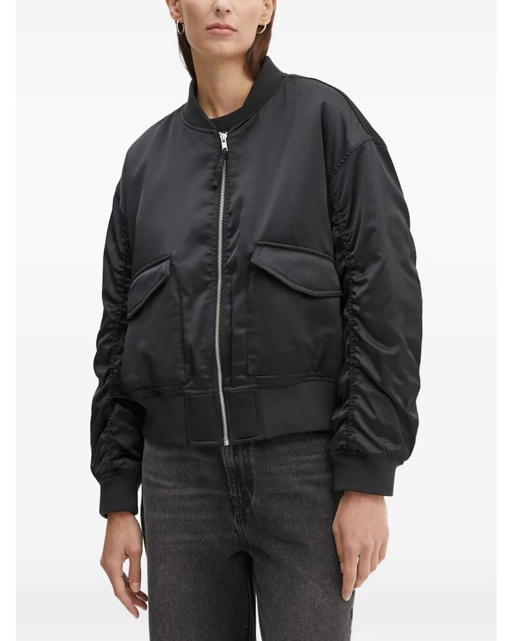 Chaqueta Bómber Con Manga Fruncida Levi's de color Black