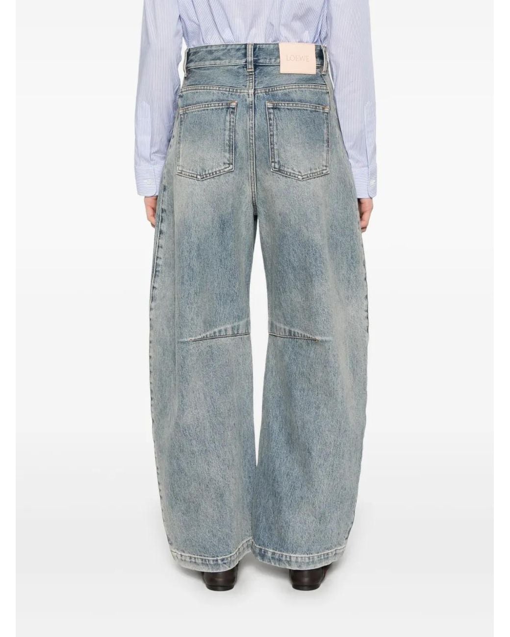 Loewe Blue Anagram Barrel Jeans