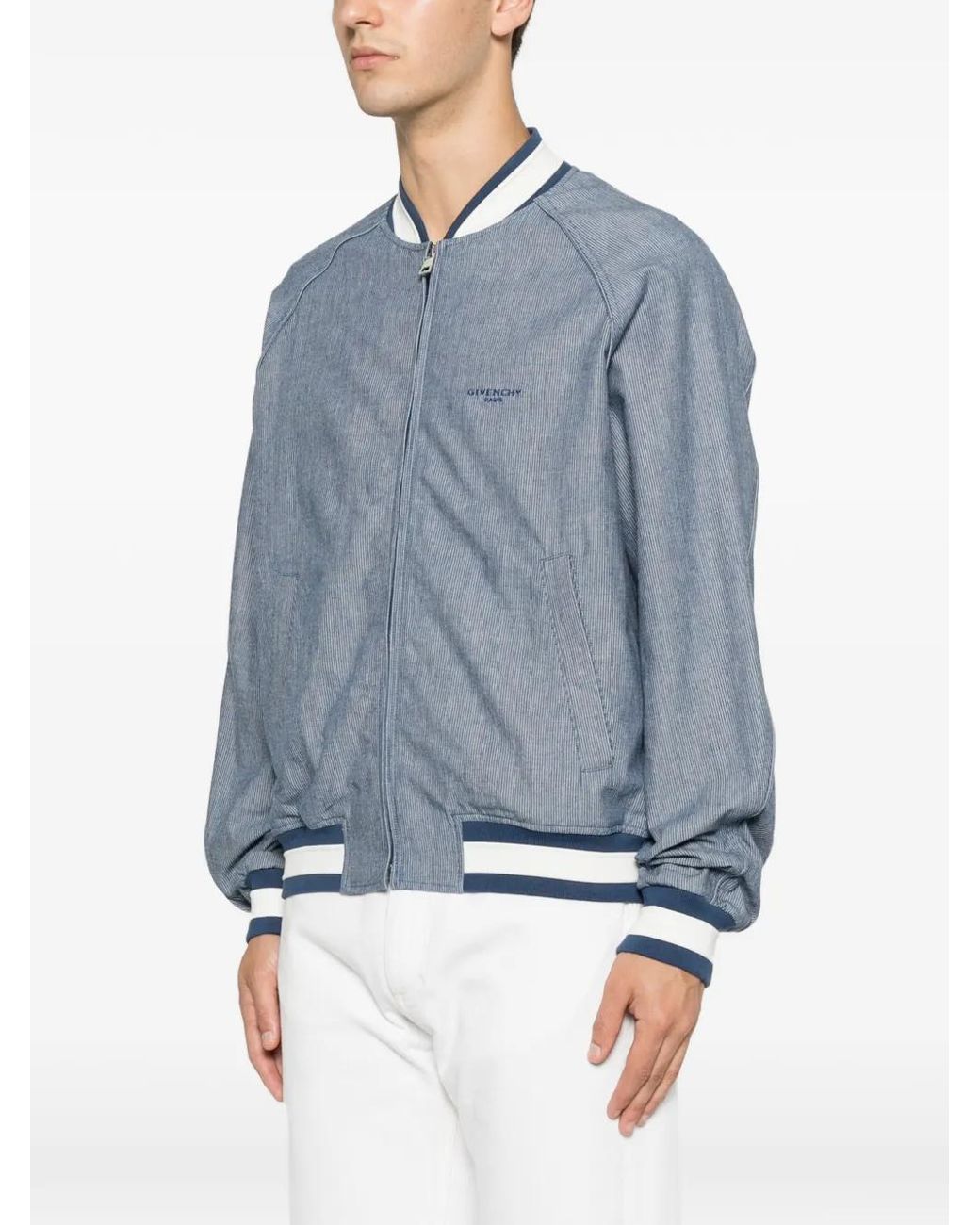 Givenchy Blue Striped Blouson for men