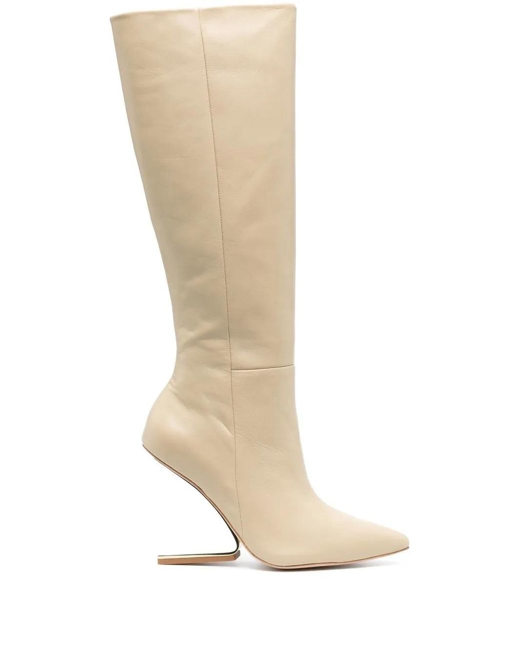 Cult Gaia White Suspended-Heel 105Mm Long Boots