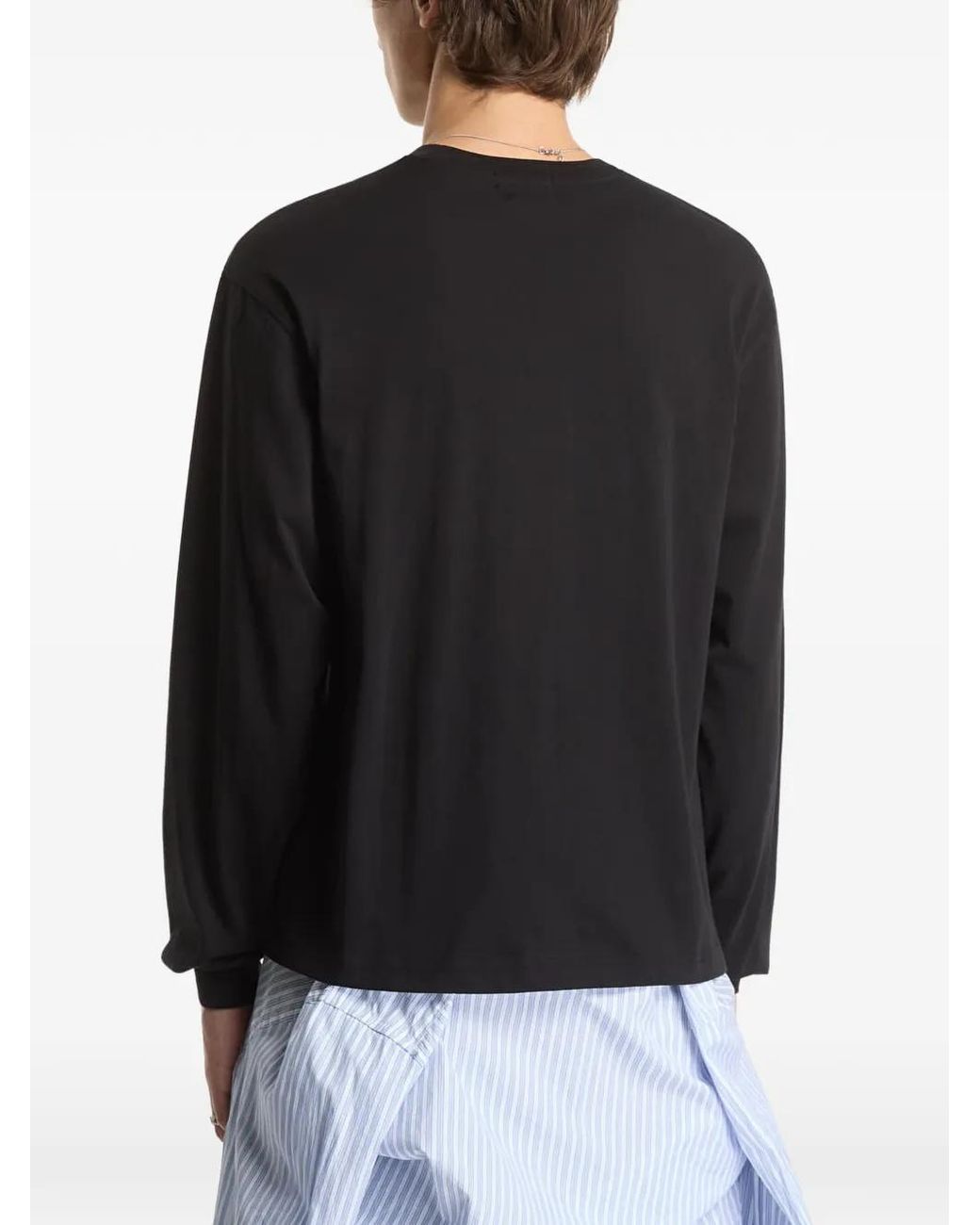 Dime Black Cursive Long-Sleeve T-Shirt for men