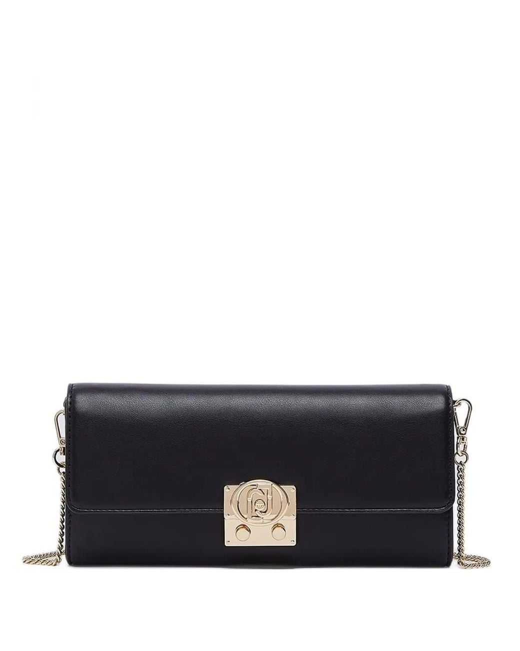 Liu Jo Black Logo-Motif Medium Pouch