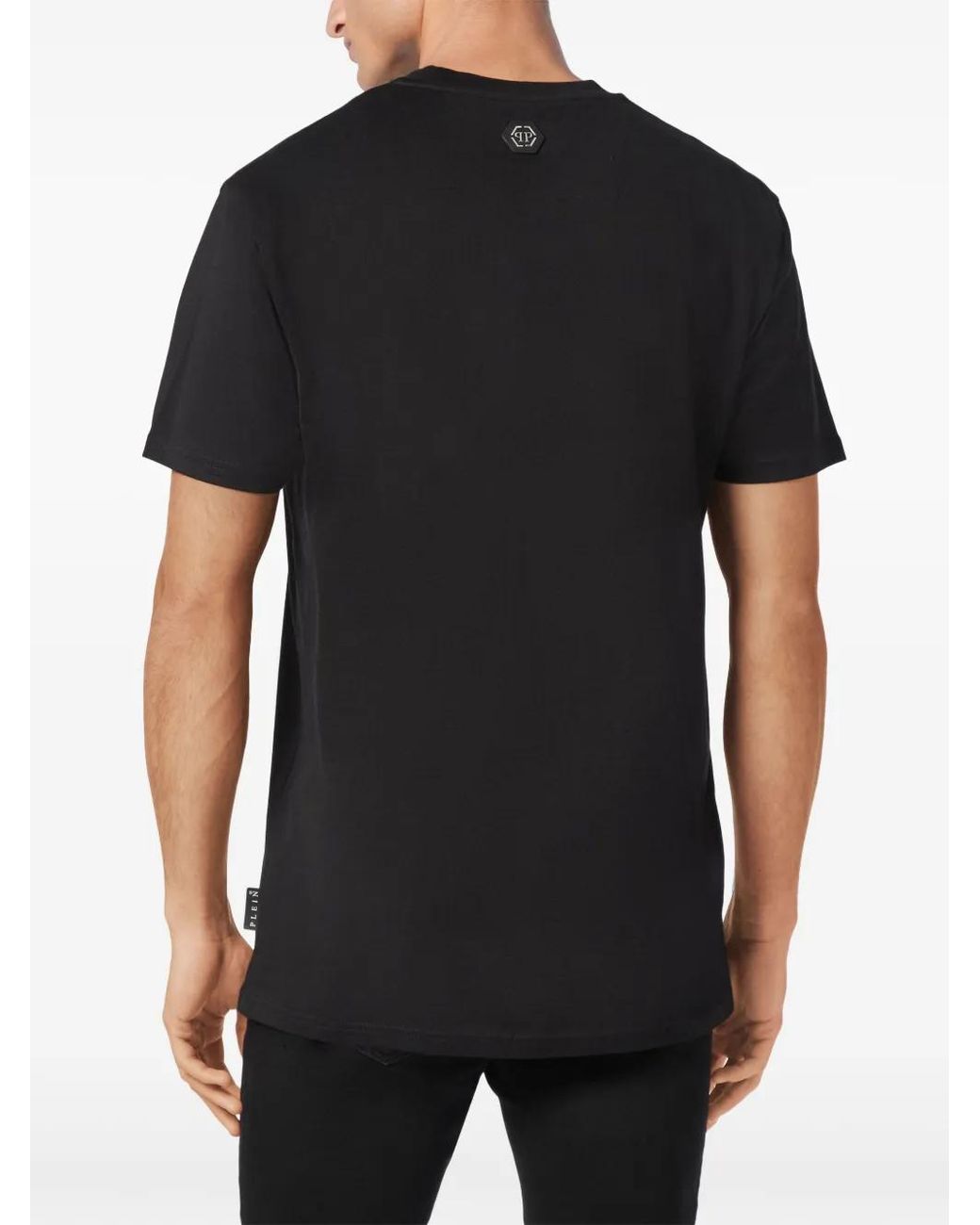 Philipp Plein Black Crystal Skull T-Shirt for men