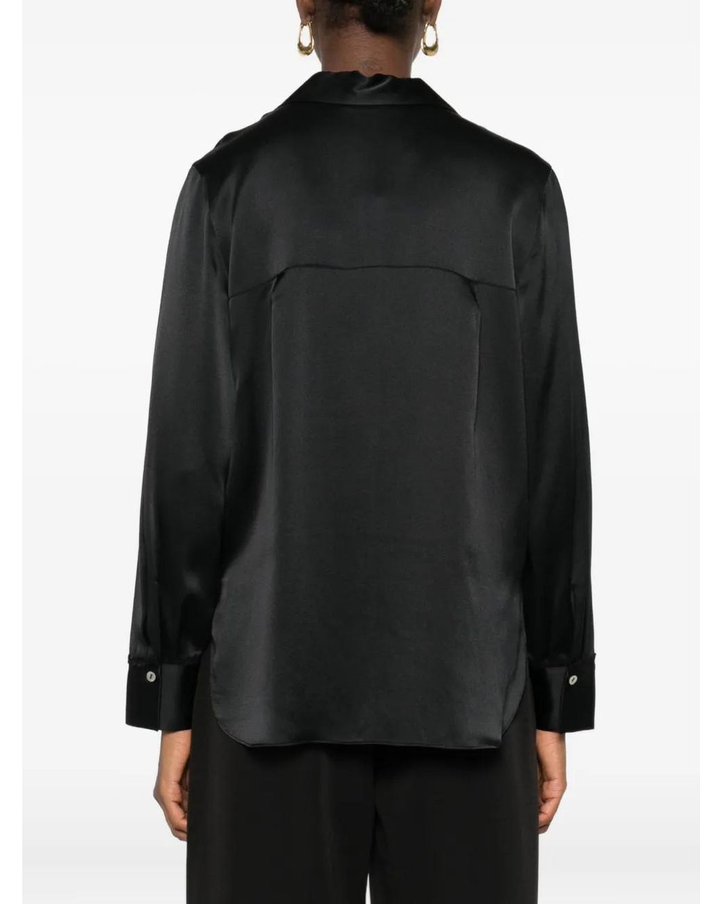 Vince Black Satin Shirt