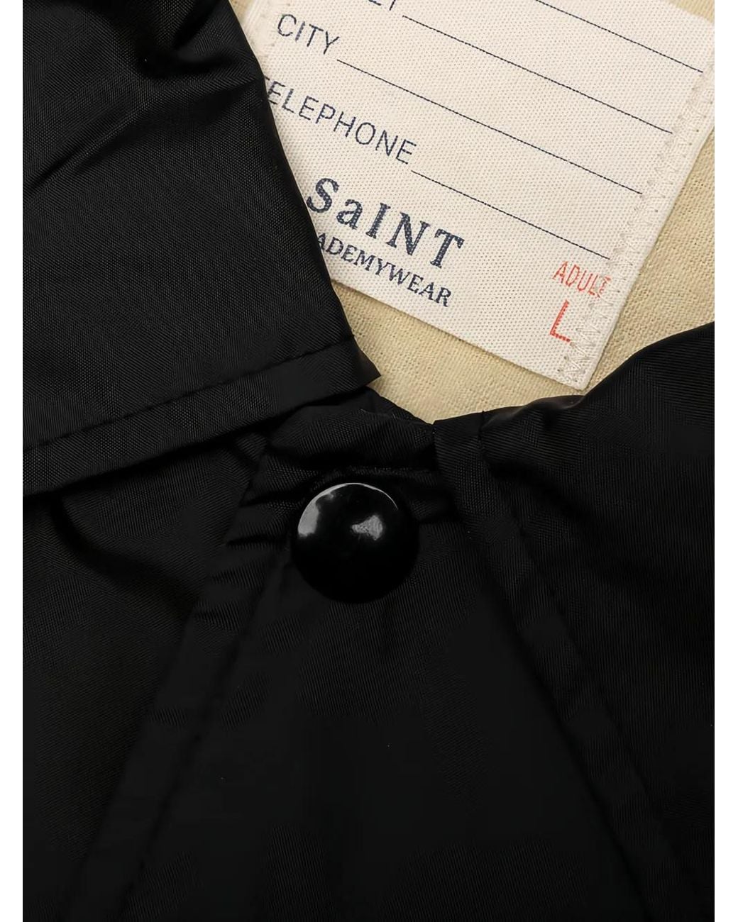 SAINT Mxxxxxx Black X Denim Tears Graphic-Print Drawstring Jacket for men