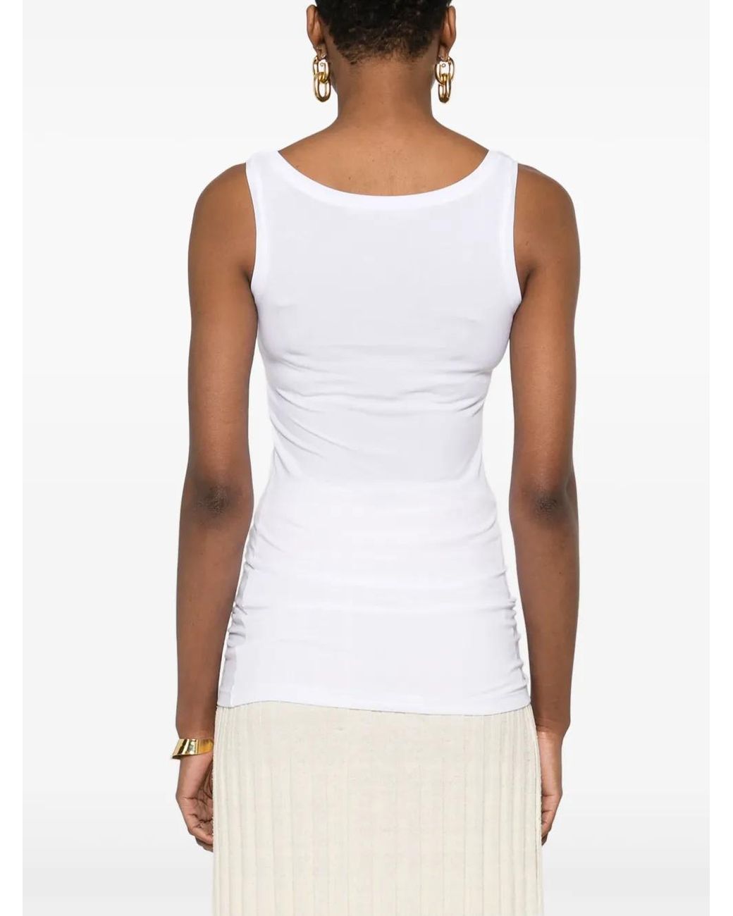 Samsøe & Samsøe Jersey Tanktop in het White