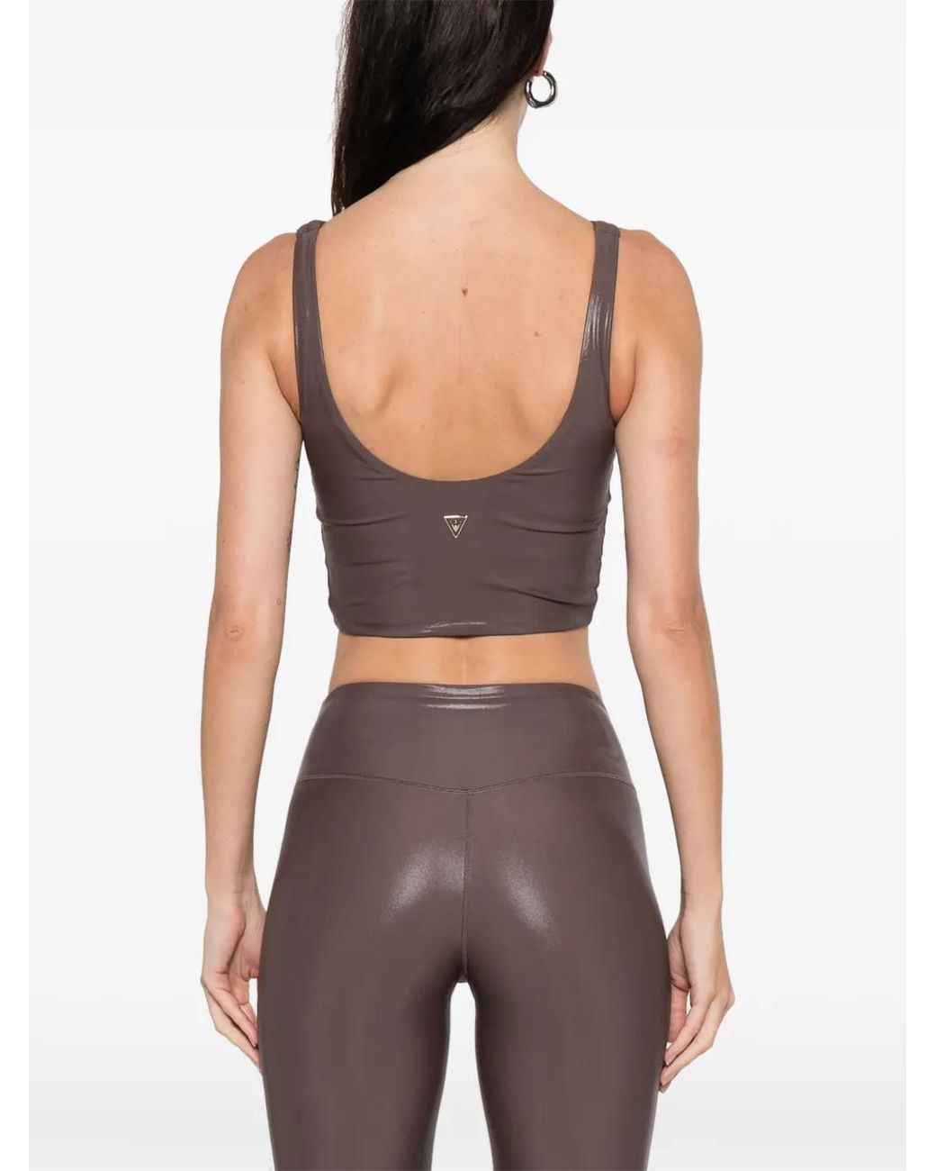 MACRON Brown Beba V-Neck Sports Bra