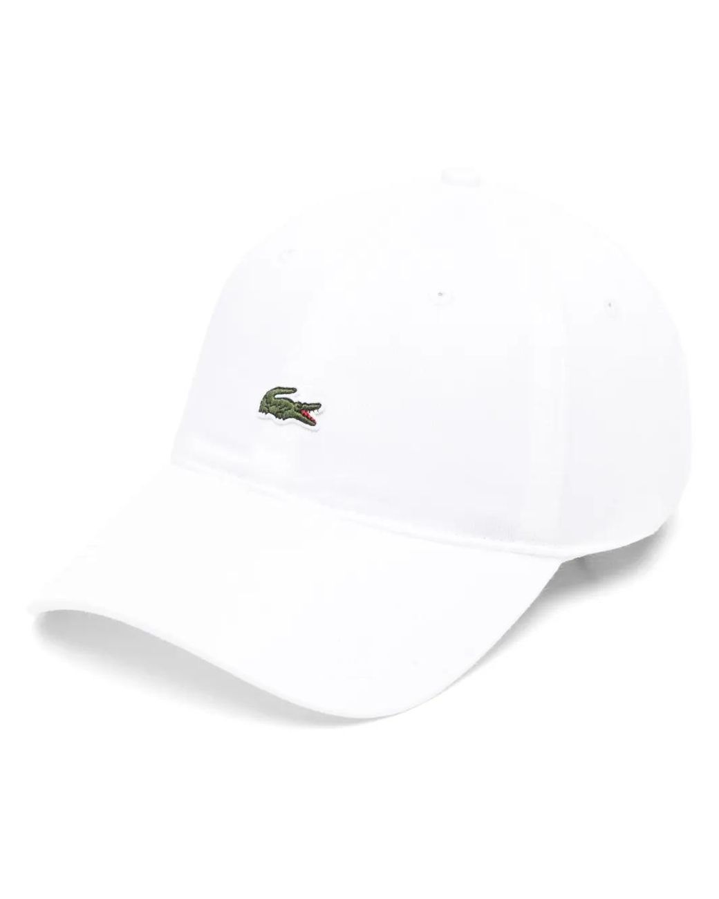 Lacoste White Baseballkappe Mit Logo-Patch