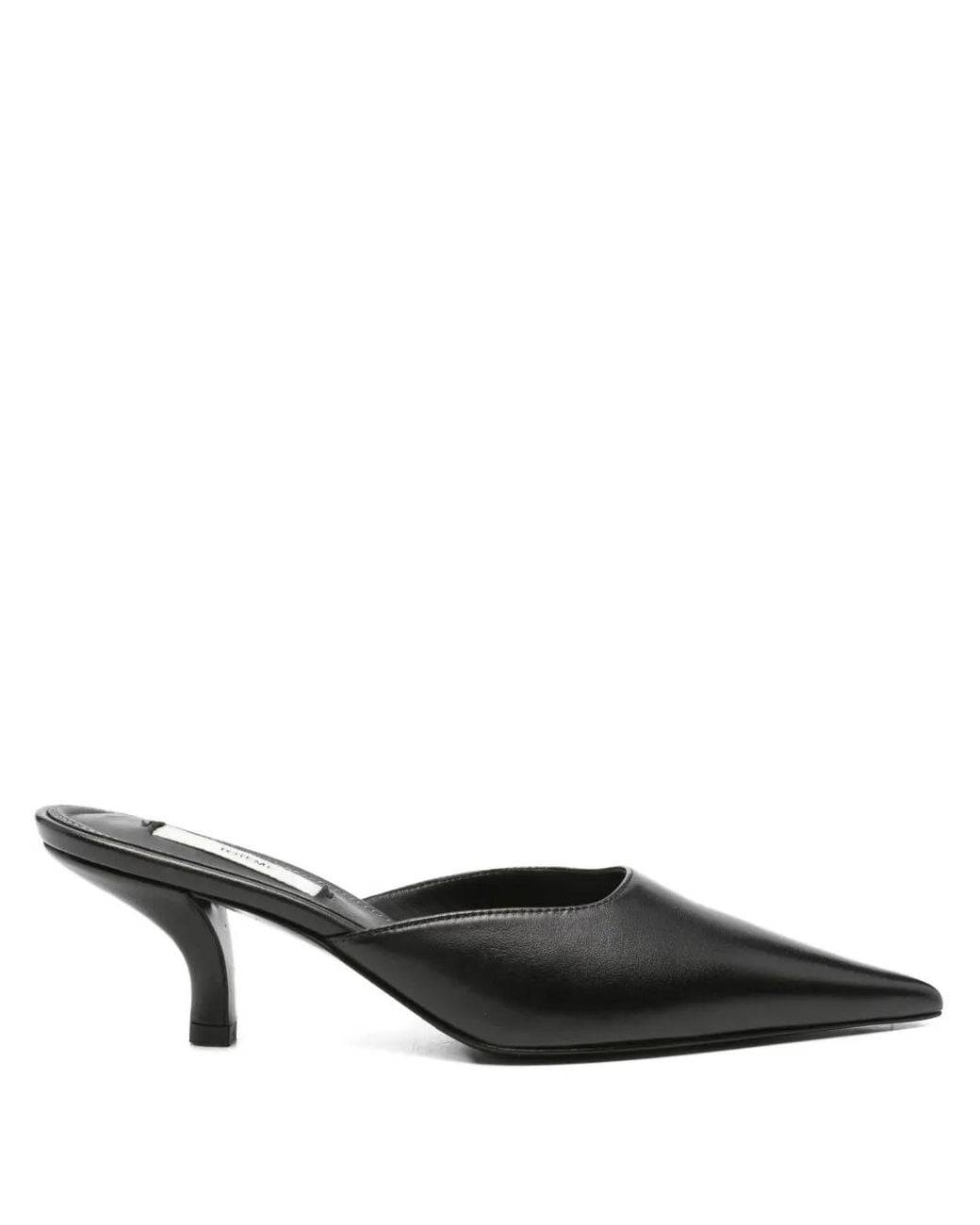 Totême Black Sharp Nappa Mules