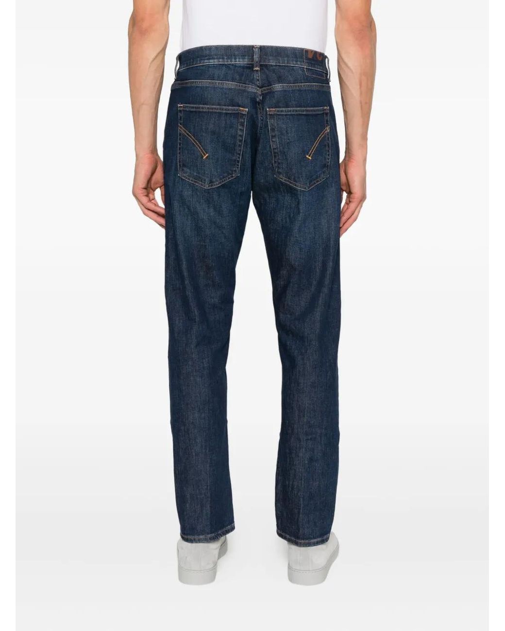 Dondup Blue Five-Pocket Cotton Jeans for men