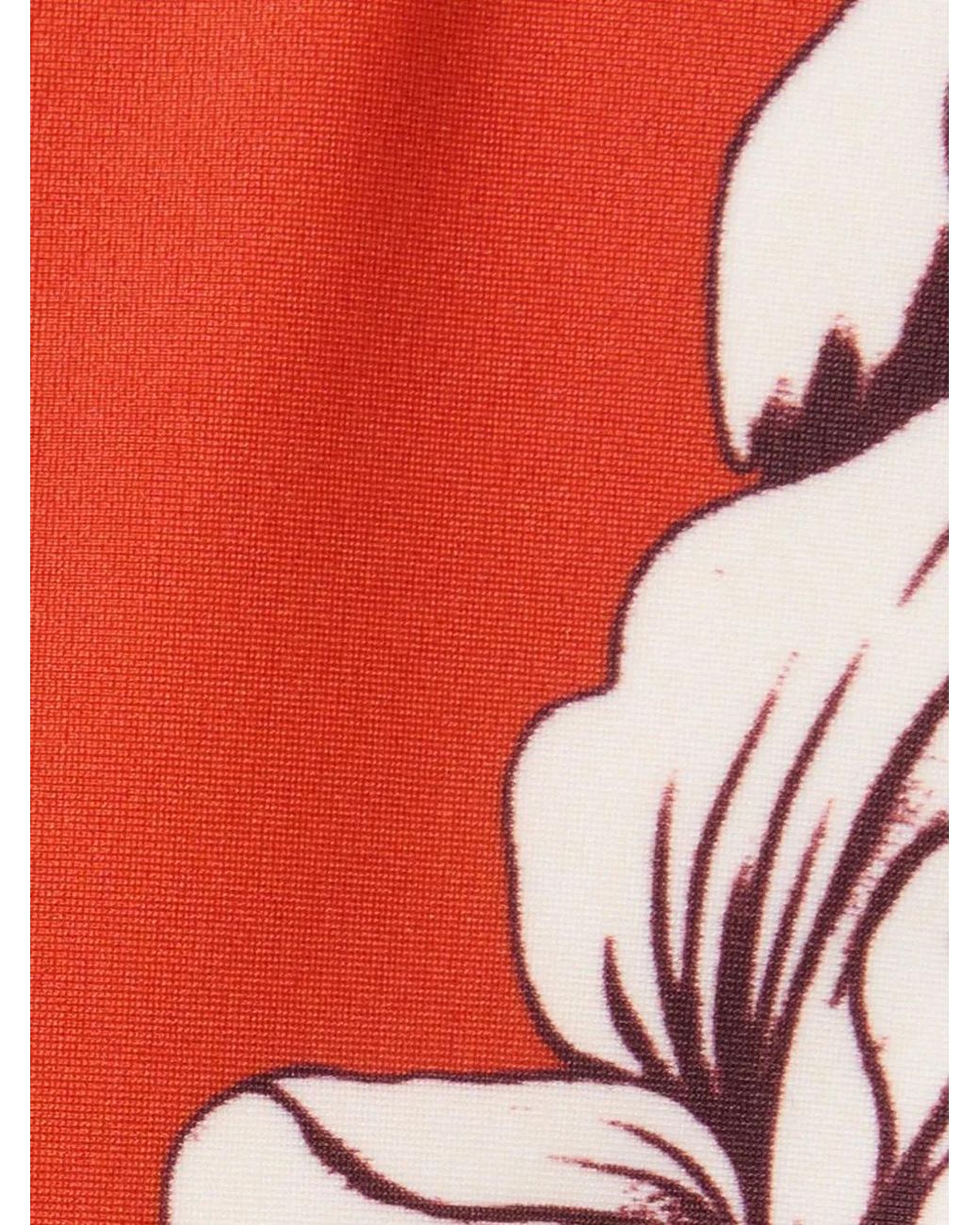LaDoubleJ Red Bas De Bikini À Fleurs