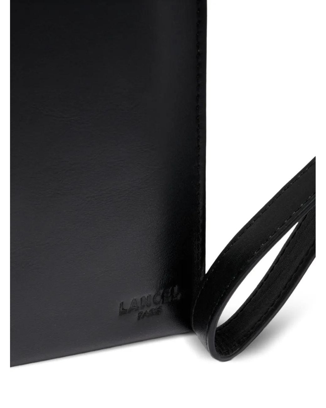 Lancel Black Leon Clutch Bag for men