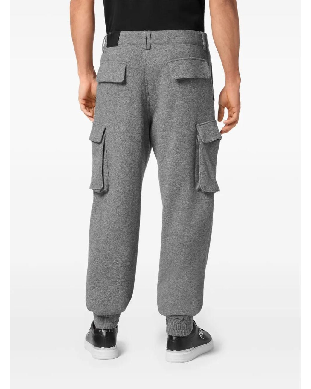 Philipp Plein Gray Cargo-Pockets Track Pants for men