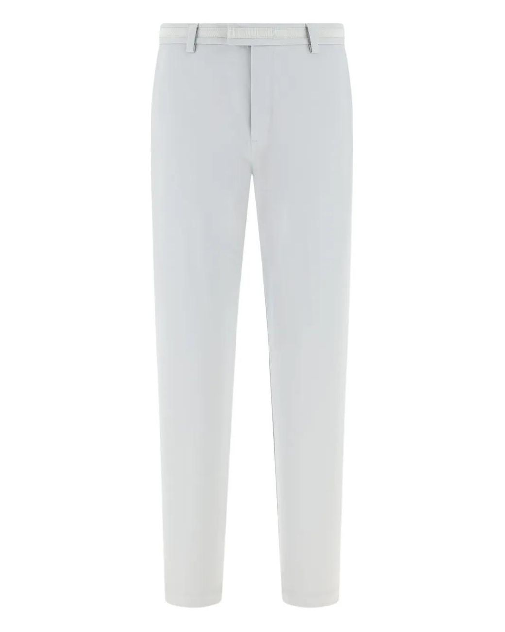 Boggi White Zip-Pocket Stretch Trousers for men