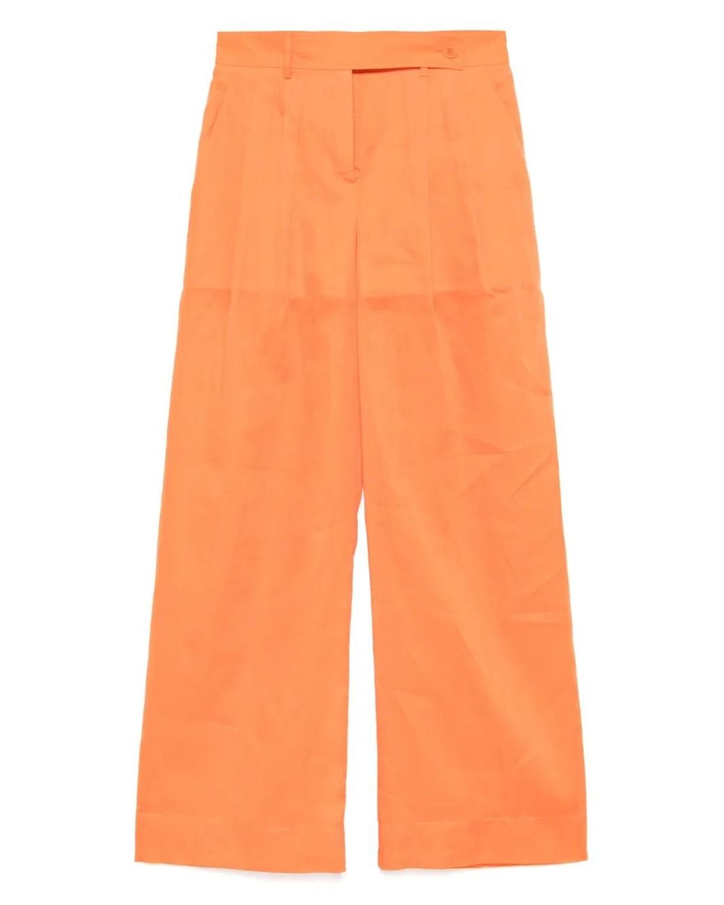Alberta Ferretti Orange Cotton Maxi Skirt