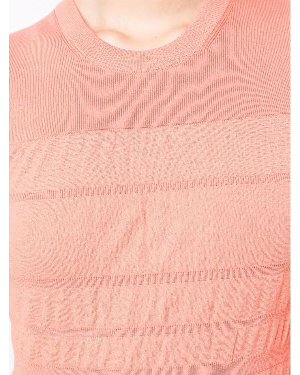 KENZO Pink Ruched-Stripe Midi Bodycon Dress