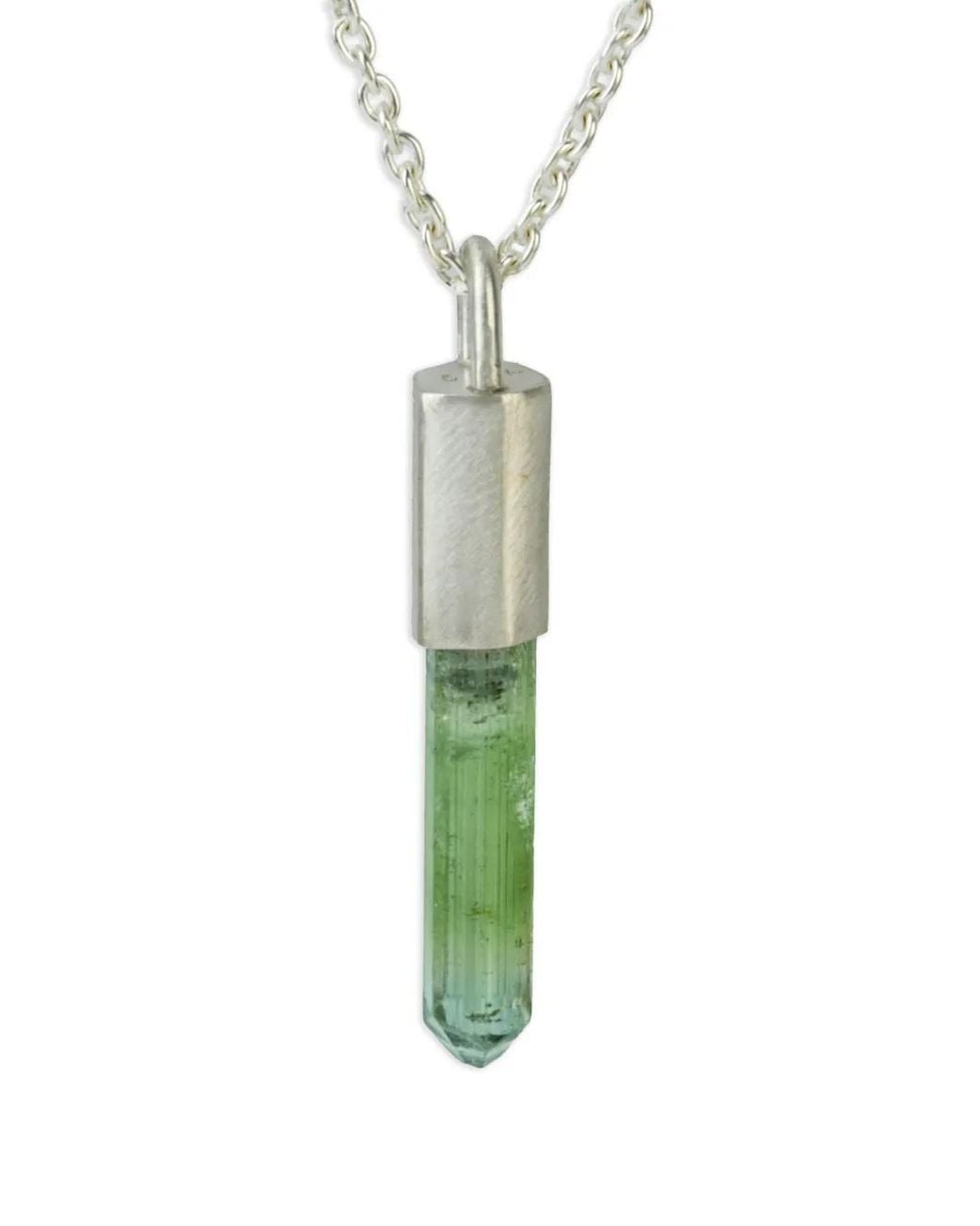 Parts Of 4 Green Sterling Talisman Tourmaline Necklace