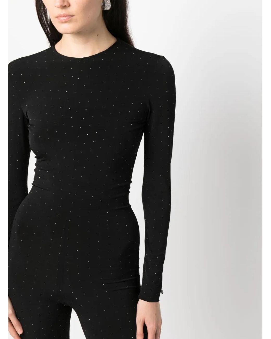 Nissa Black Embellished Jumpsuit