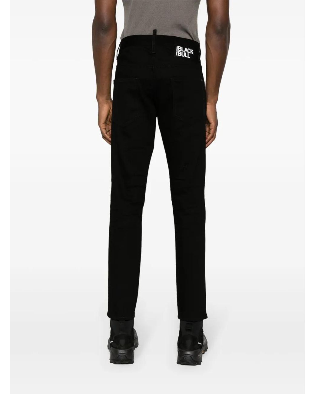 DSquared² Black Mid-rise Slim-cut Jeans - Men's - Polyester/spandex/elastane/cotton for men