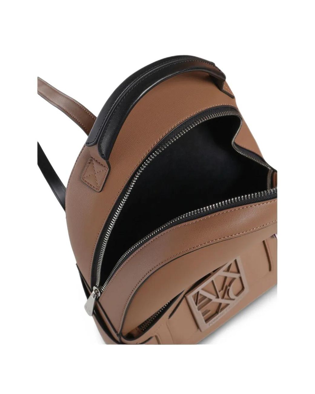 ARMANI EXCHANGE Natural Logo-Plaque Backpack