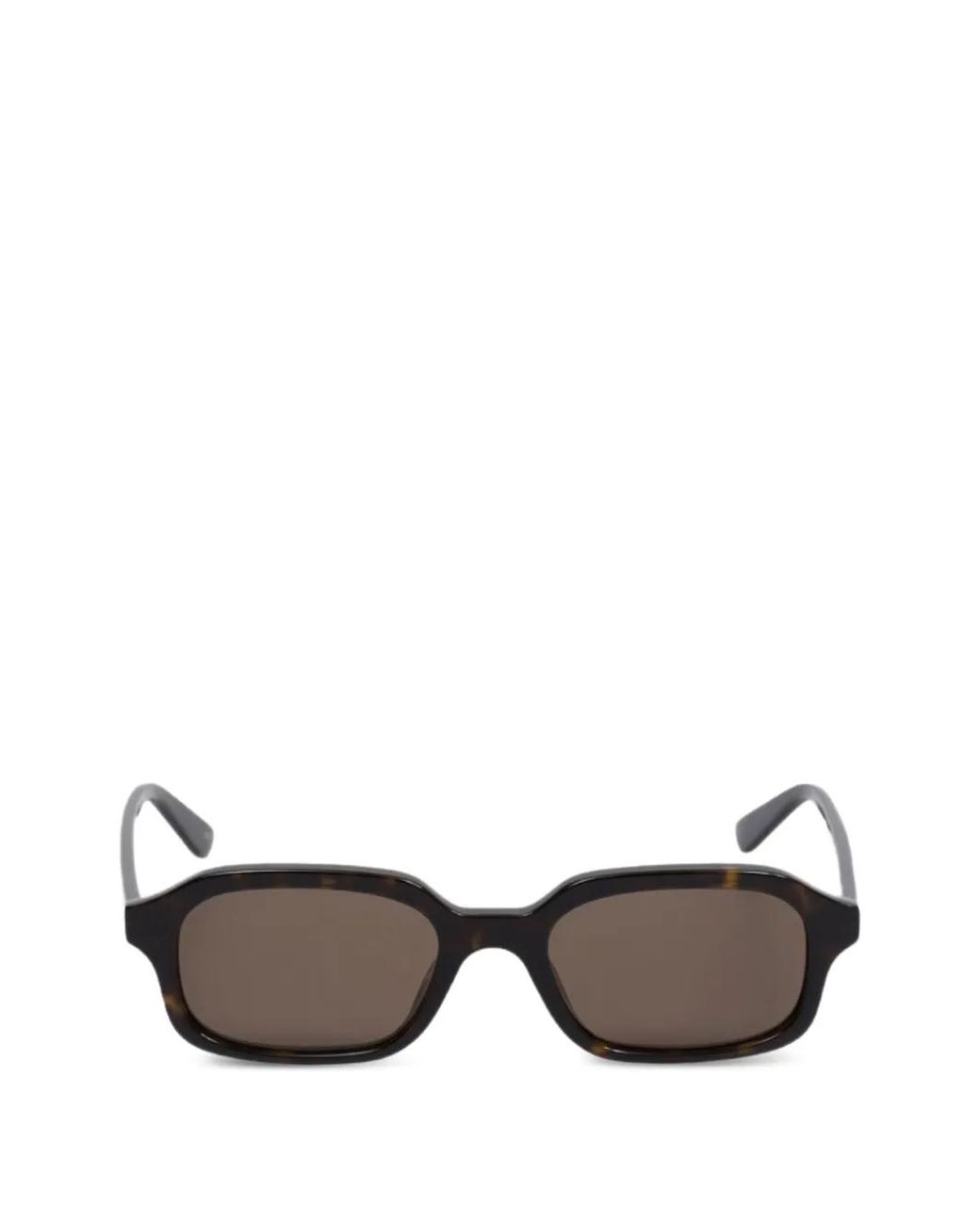 McQueen Brown Tortoiseshell-Effect Rectangle-Frame Sunglasses for men