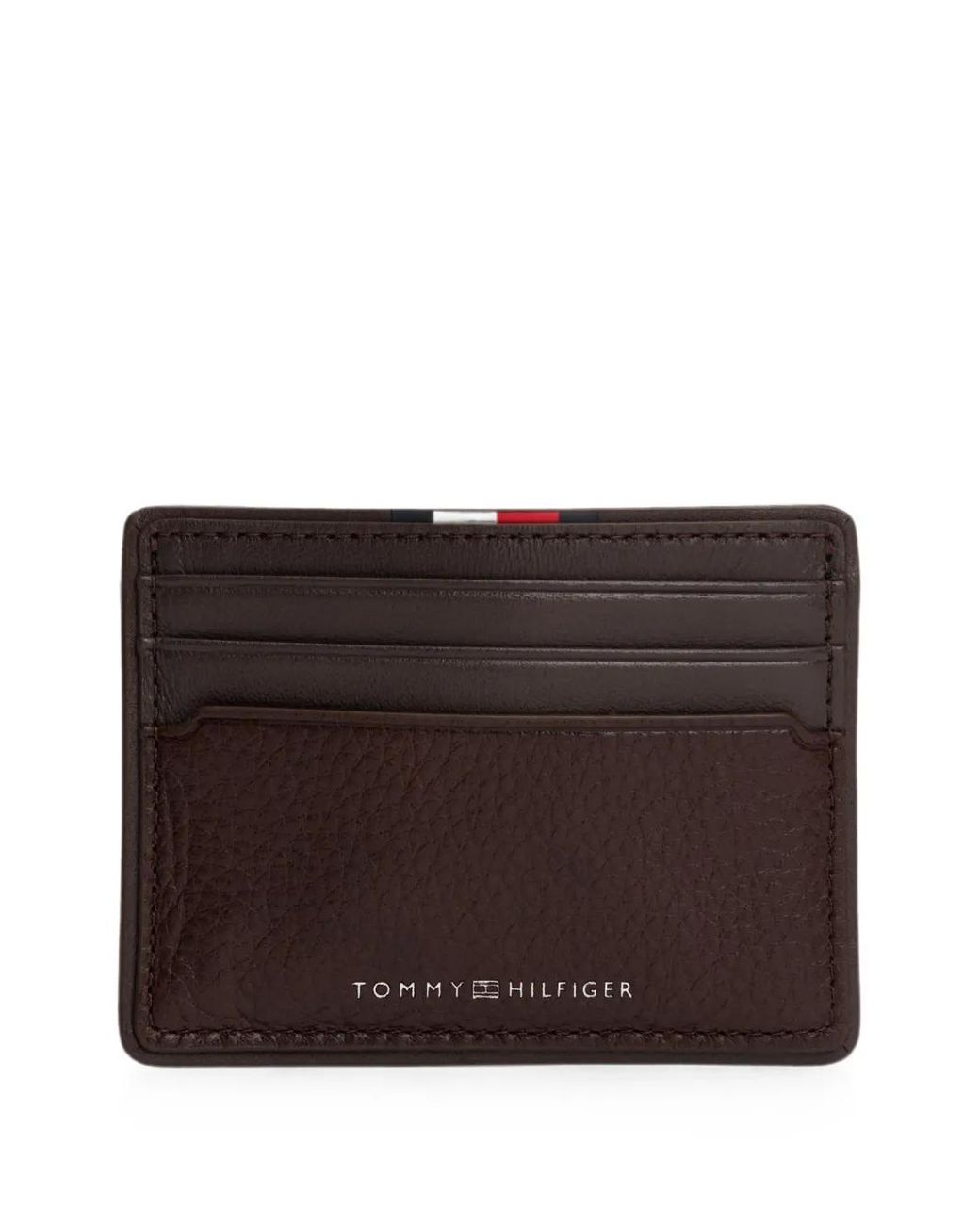 Tommy Hilfiger Brown Logo-Print Card Holder for men