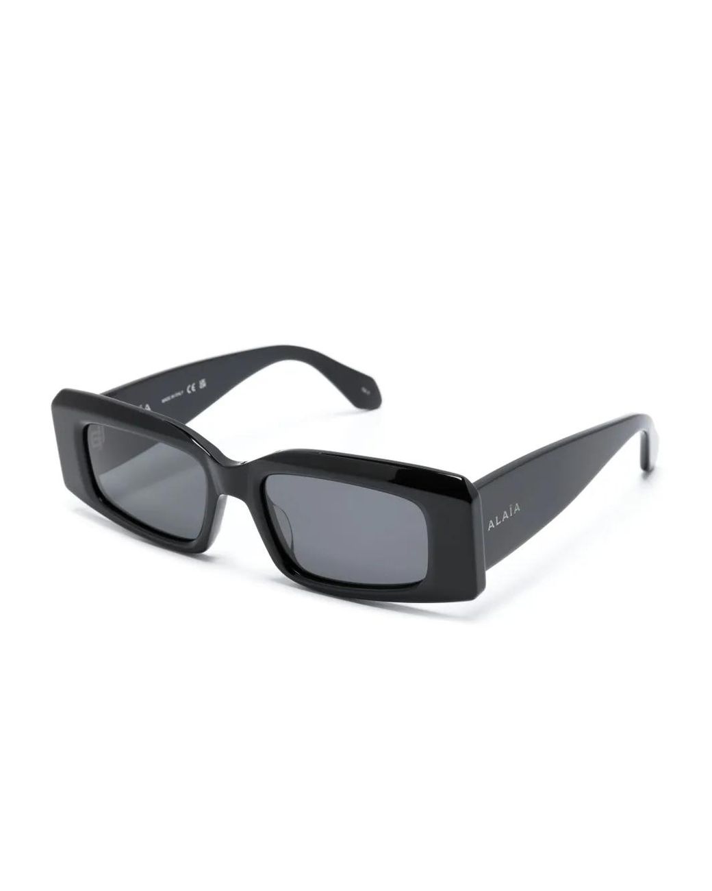 Alaïa Black Rectangle-Frame Sunglasses