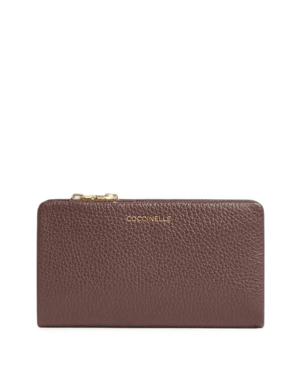 Coccinelle Brown C-Me Logo-Detail Wallet