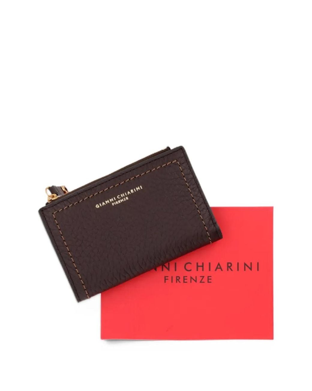 Gianni Chiarini Purple Bubble Grainy-Leather Zip-Around Wallet