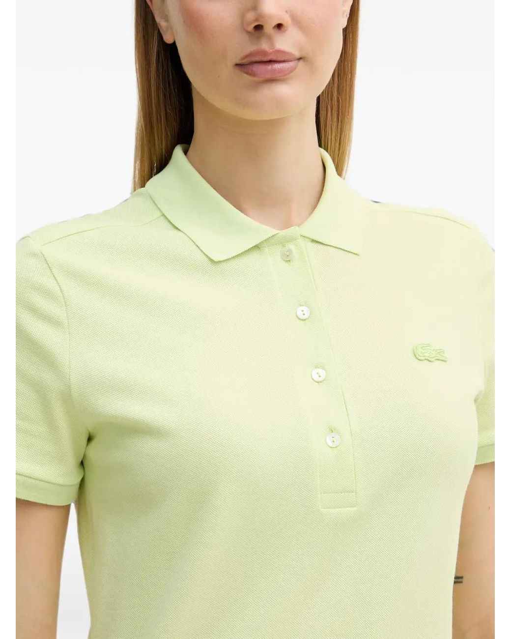 Robe Courte À Patch Logo Lacoste en coloris Yellow