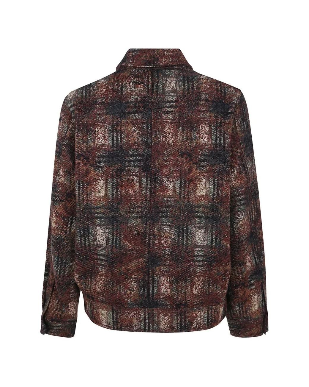 Paul Smith Brown Checked Zip-Up Jacket for men