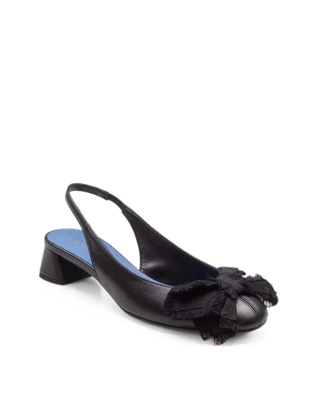 Lanvin Black Bow-Embellished Pumps
