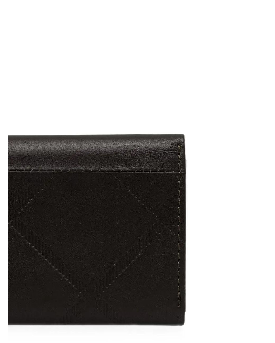 Barbour Black Logo-Detail Leather Wallet for men