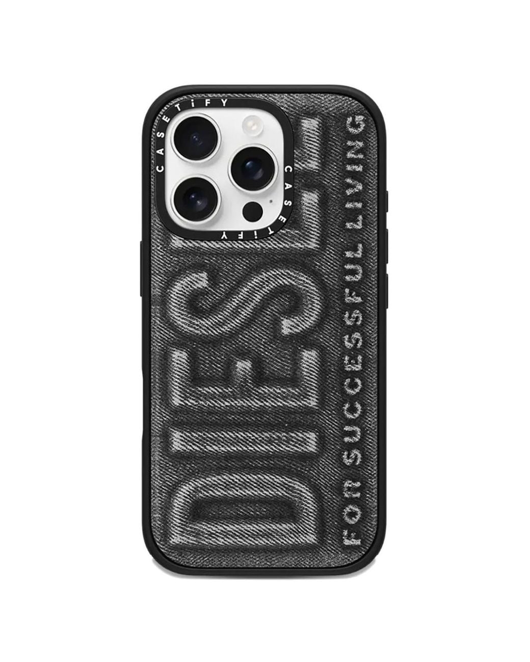DIESEL Black X Casetify 60560 Denim-Effect Iphone 16 Pro Max Case
