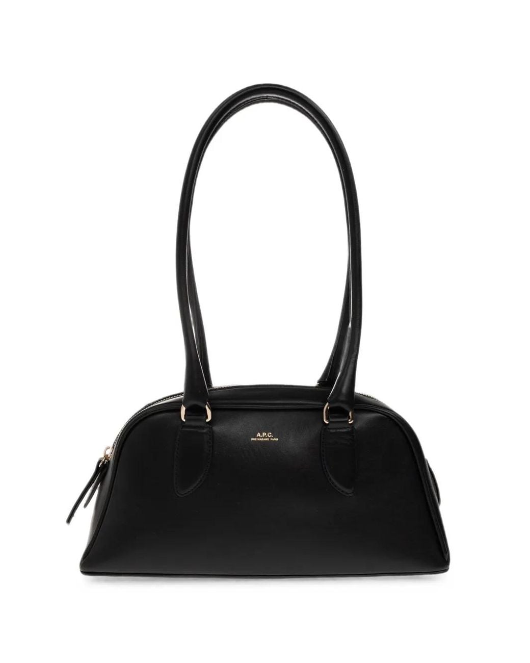 A.P.C. Black Paloma Logo-Print Shoulder Bag
