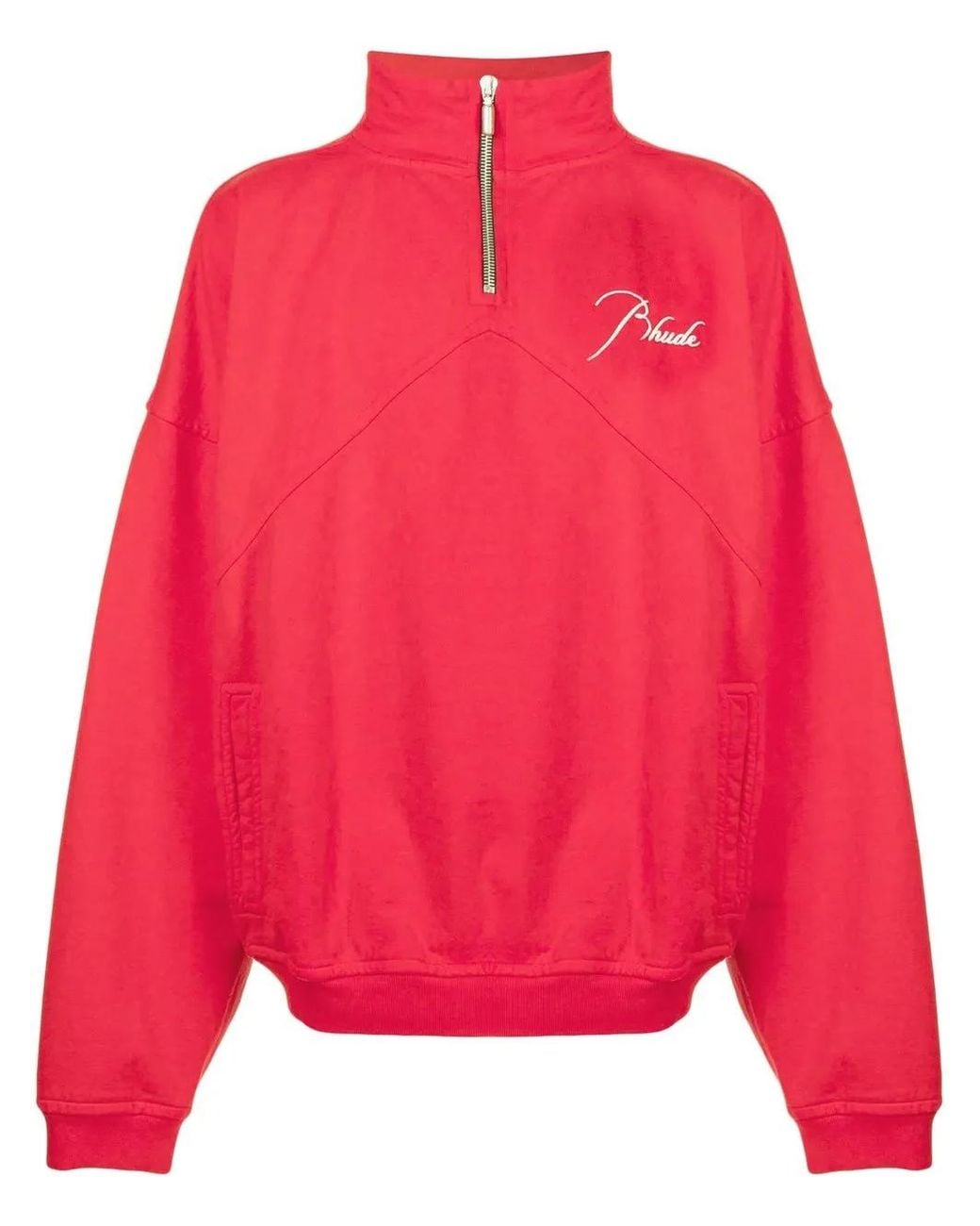 Rhude Embroidered Half-Zip Sweatshirt for men