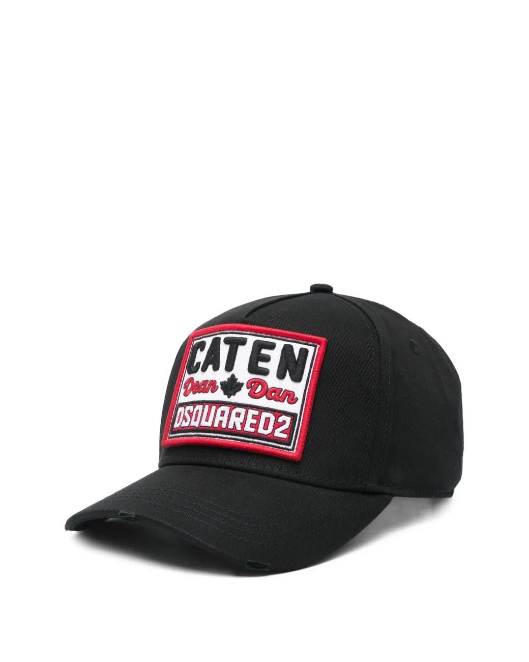 DSquared² Black Logo-Patch Baseball Cap for men