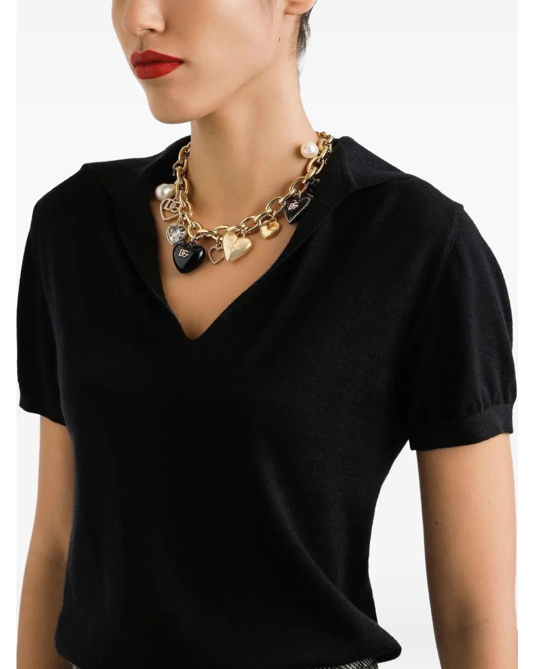 Dolce & Gabbana Black Dolce&Gabbana Cashmere Polo Sweater