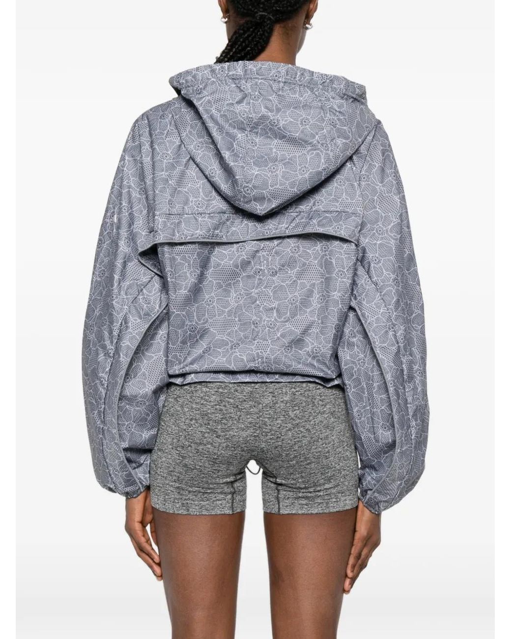 Adidas By Stella McCartney Gray Running Print Jacket